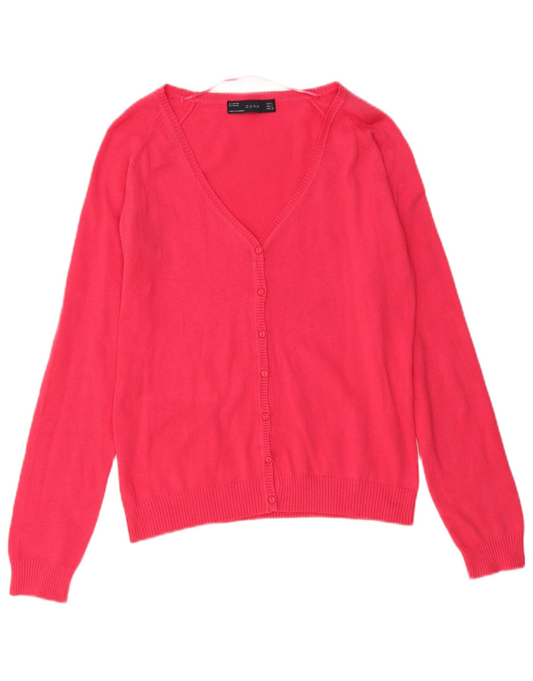 Zara Damen-Cardigan-Pullover UK 14 Large Pink