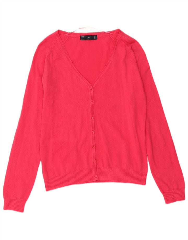 Zara Damen-Cardigan-Pullover UK 14 Large Pink