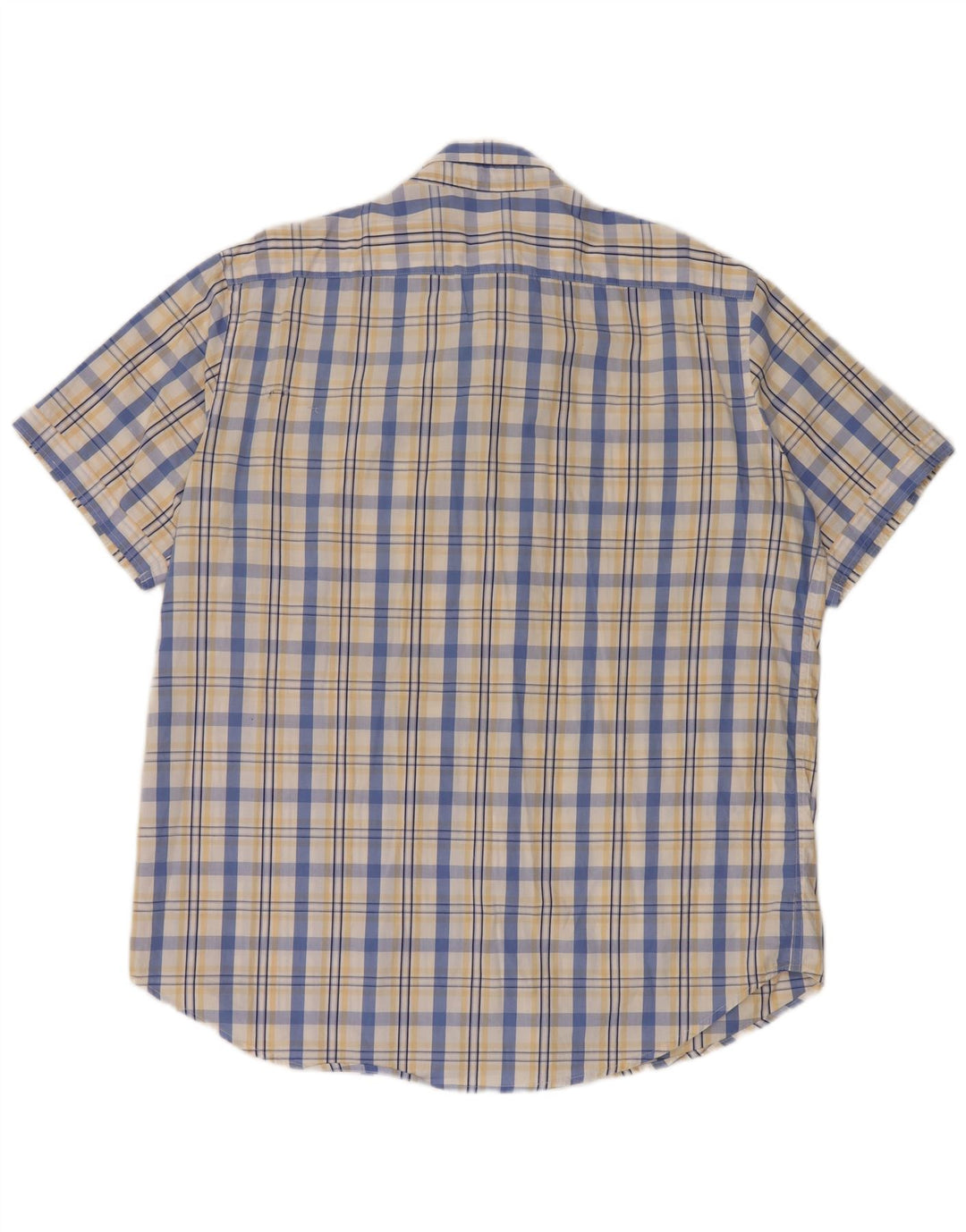 Carrera Herren Kurzarmhemd 2XL weiß kariert Baumwolle