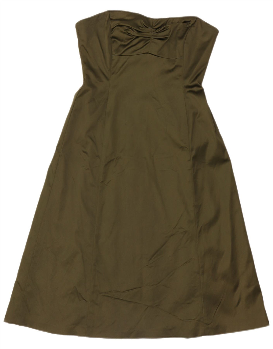 Coast Trägerloses Damenkleid UK 12 Mittel Khaki Acetat