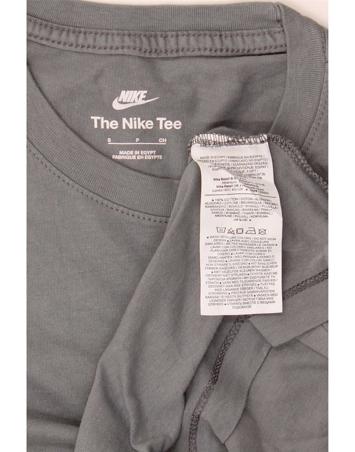 Nike Herren T-Shirt Top Small Grau Baumwolle