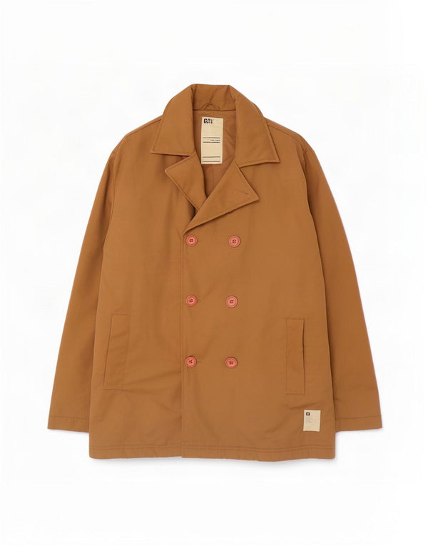 Caterpillar Herren Pea Coat UK 38 Medium Beige Polyester