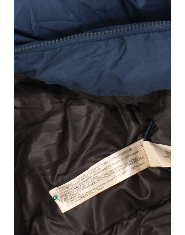Massimo Dutti Herren Wattierte Jacke UK 40 Large Marineblau Polyester