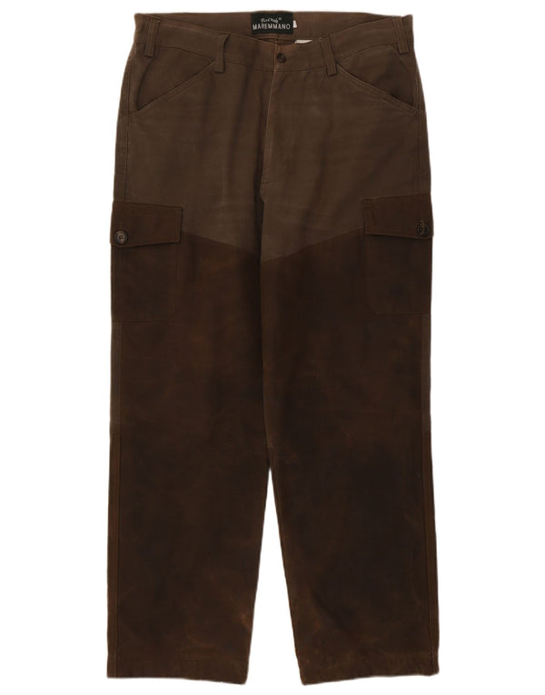 Maremmano Herren Cargohose IT 50 Large W34 L28 Braun Colourblock