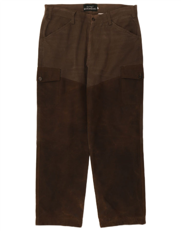 Maremmano Herren Cargohose IT 50 Large W34 L28 Braun Colourblock