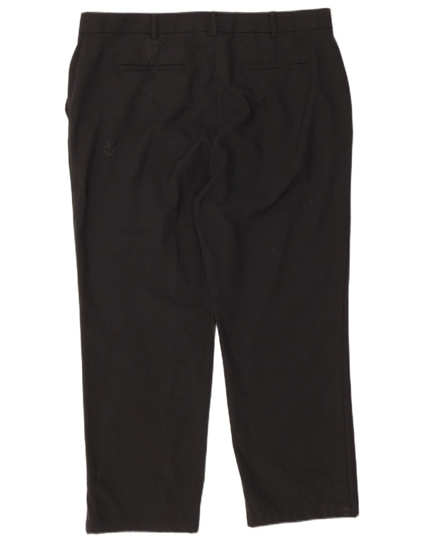 Marks & Spencer Damen Autograph Crop Suit Hose UK 18 XL W36 L26 Schwarz