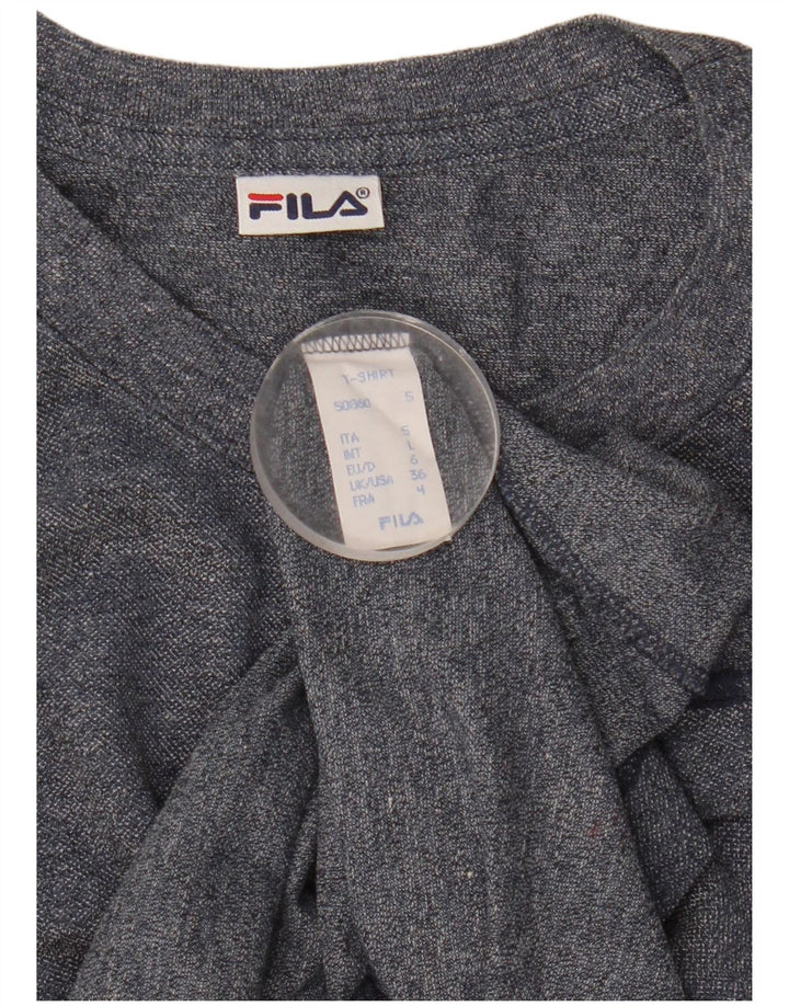 Fila Herren T-Shirt Top Large Marineblau Baumwolle