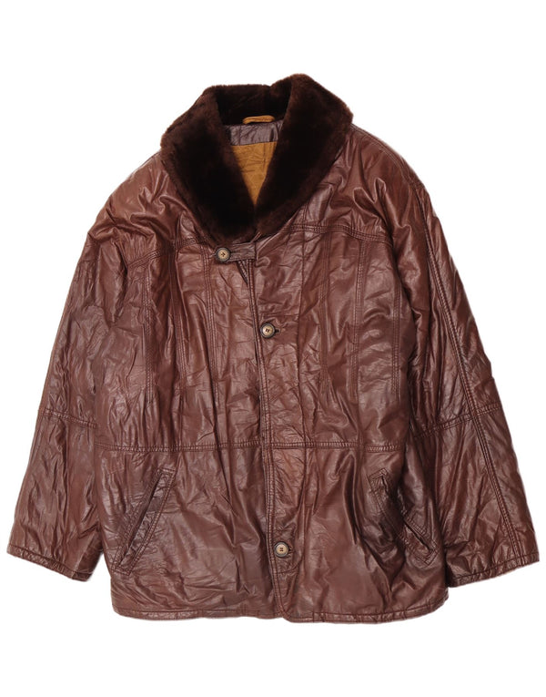 Douglas Herren Lederjacke EU 52 XL Braun Klassisch