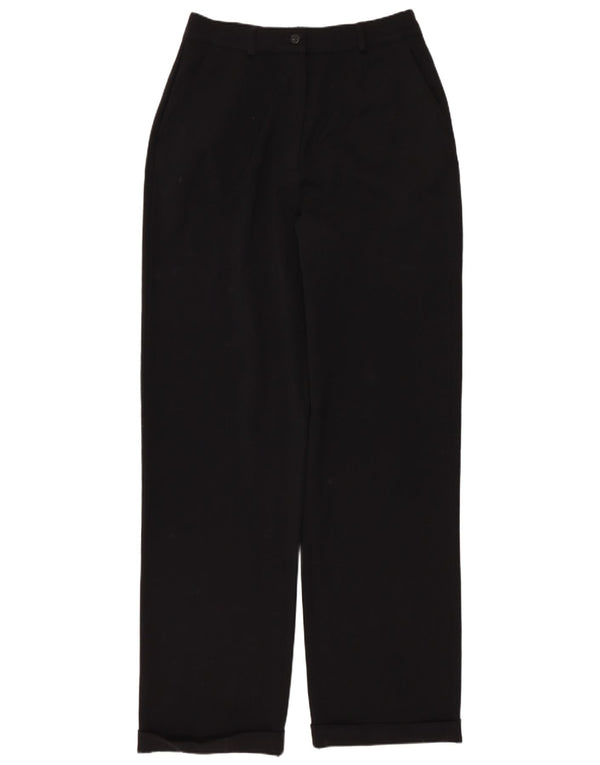 Max Mara Damen Weekend Freizeithose mit hoher Taille, Größe 10, B27, L31, Schwarz