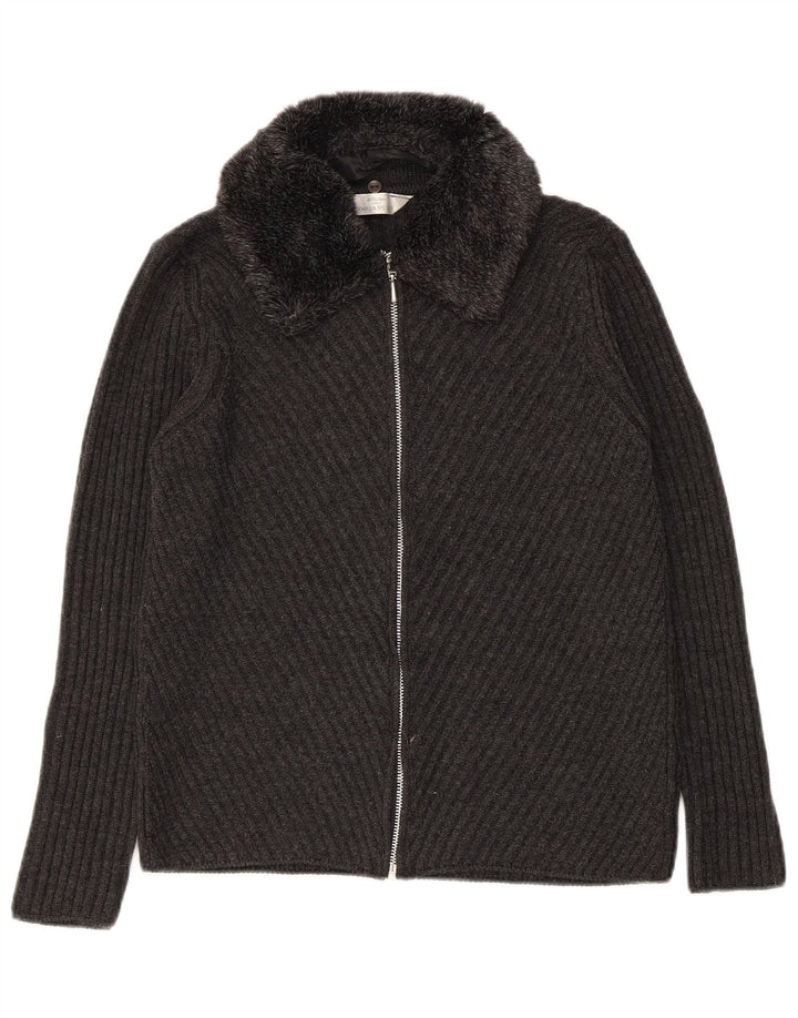 Marks & Spencer Damen-Cardigan-Pullover UK 12 Mittelgraues Acryl