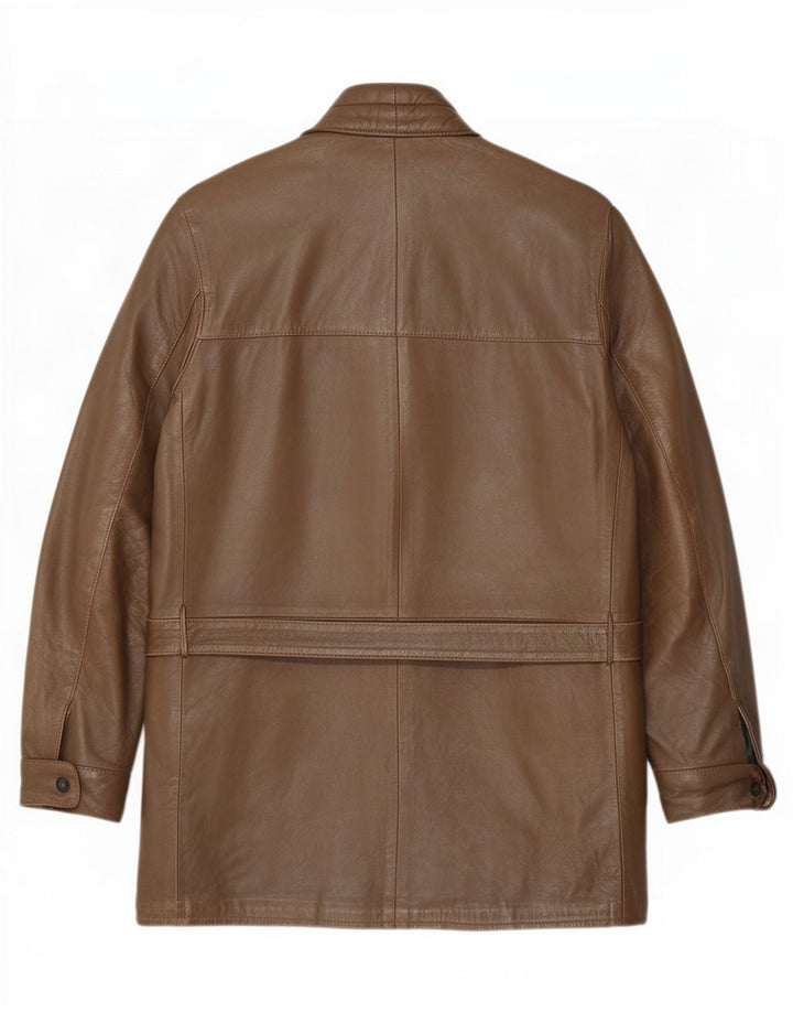 Vintage Herren Lederjacke IT 46 Small Brown