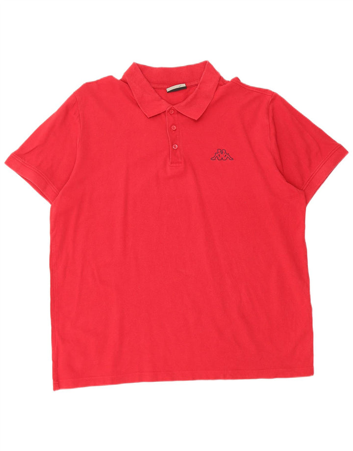 KAPPA Herren Poloshirt XL Rot Baumwolle