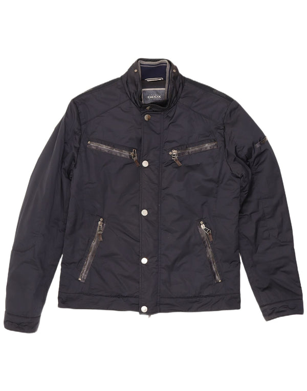 Geox Herren Respira Wattierte Jacke UK 40 Large Schwarz
