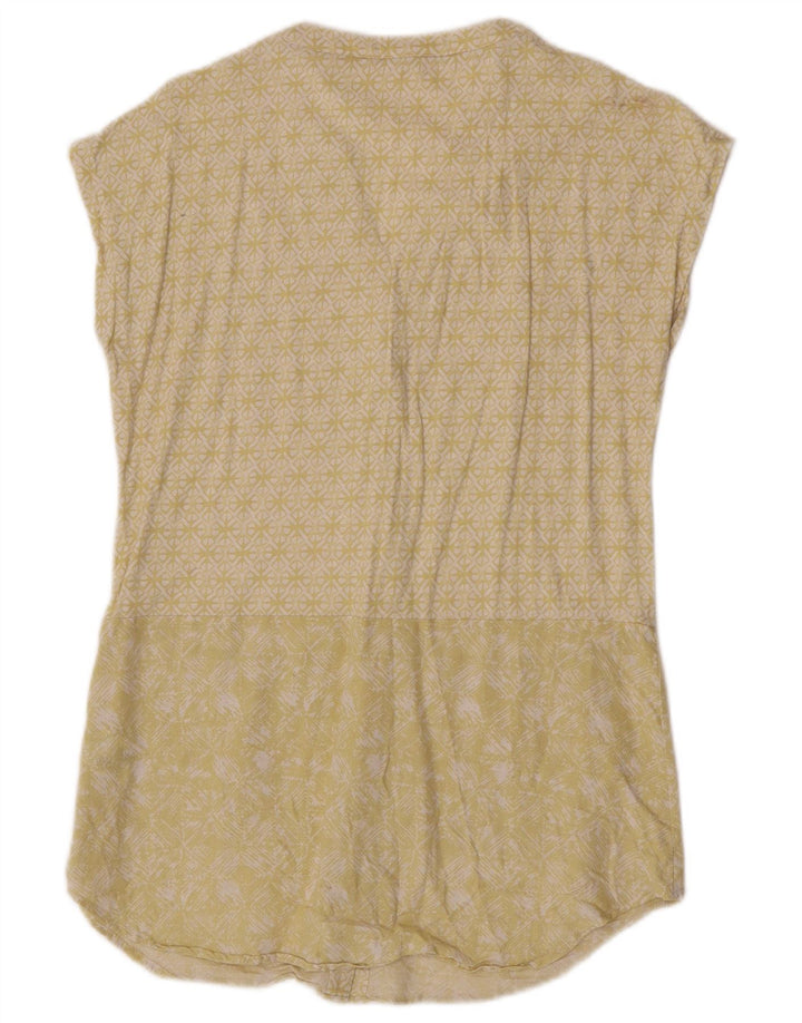 White Stuff Kurzarm-Hemdbluse für Damen, Gr. 10, klein, gelb, geometrisch