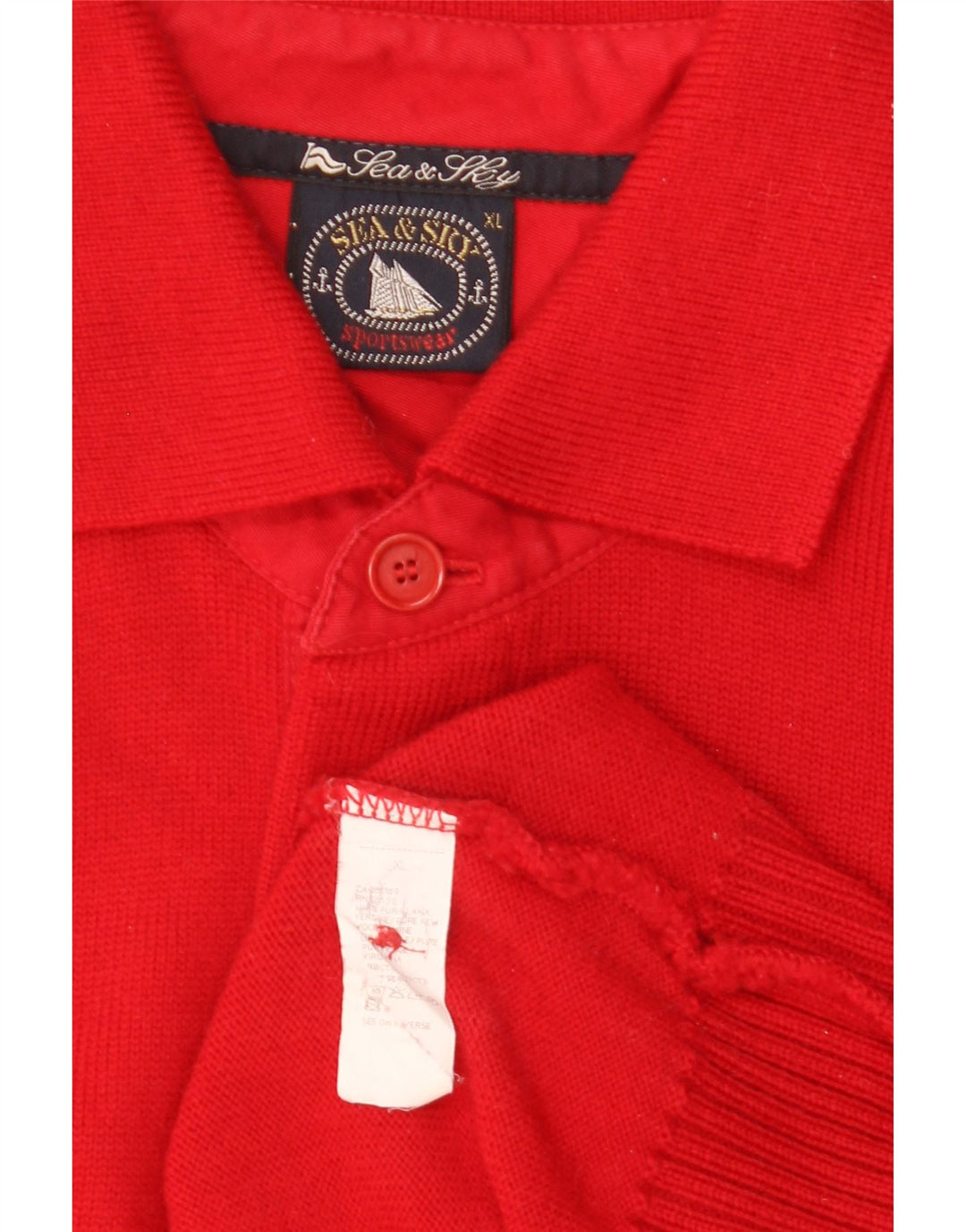 Sea & Sky Herren-Pullover mit Rollkragen, XL, rote Wolle