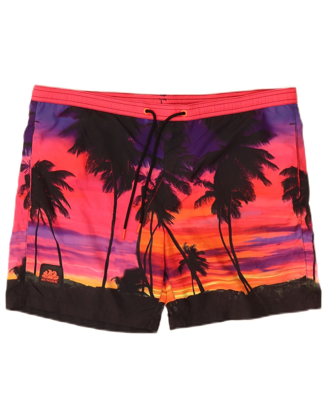 SUNDEK Herren-Badeshorts, klein, mehrfarbig, Polyester, hawaiianisch