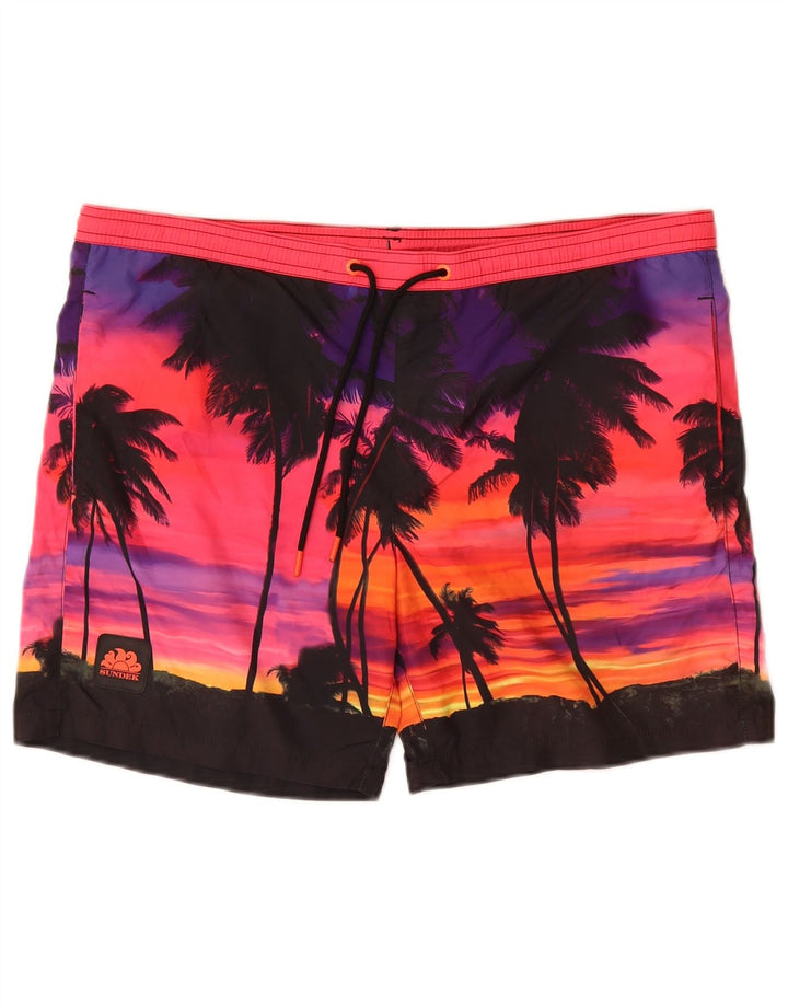 SUNDEK Herren-Badeshorts, klein, mehrfarbig, Polyester, hawaiianisch