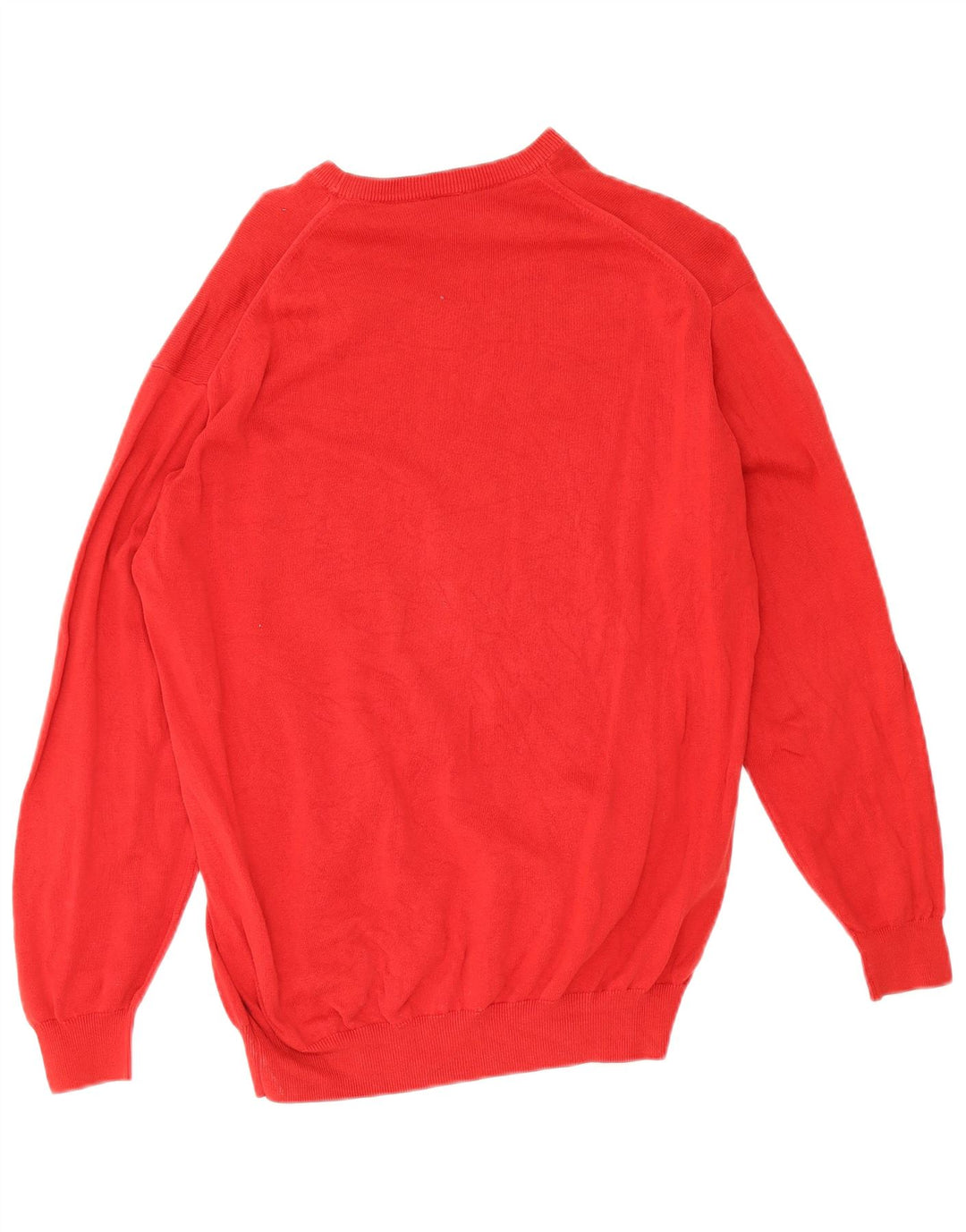 Lacoste Herren-Pullover mit Rundhalsausschnitt, Größe 4, mittelrote Baumwolle