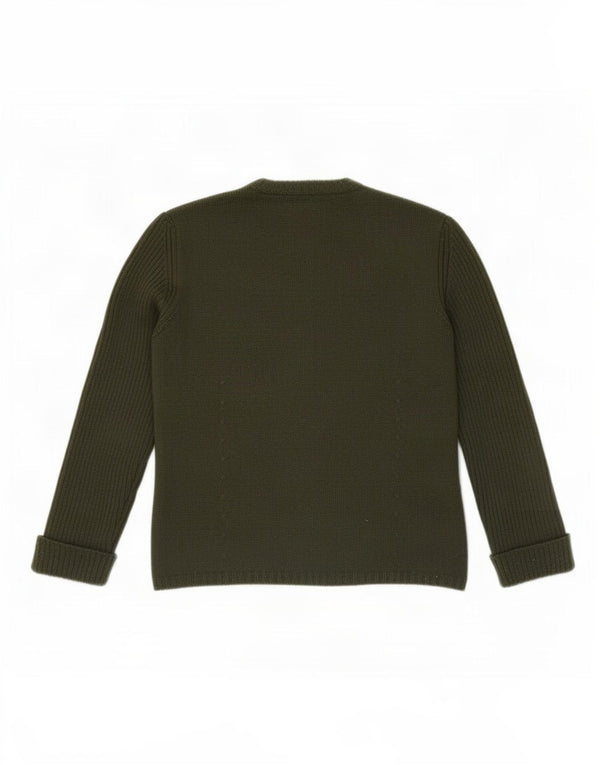Zara Damen Strickjacke mit 3/4-Ärmeln, UK 12, Mittelgrün, Acryl