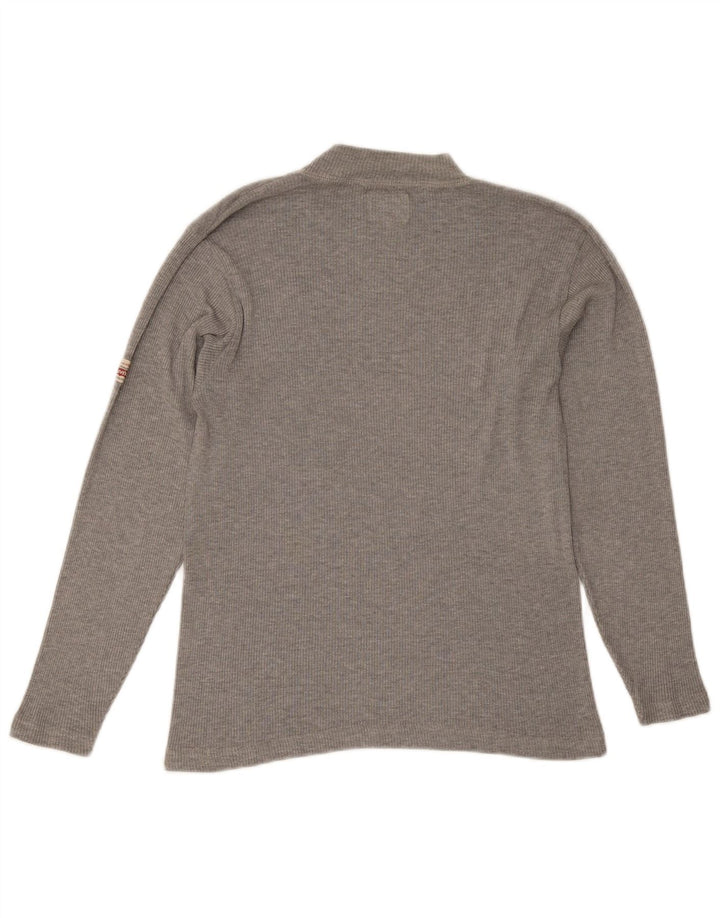 Levi's Damen Top Langarm UK 12 Mittelgrau