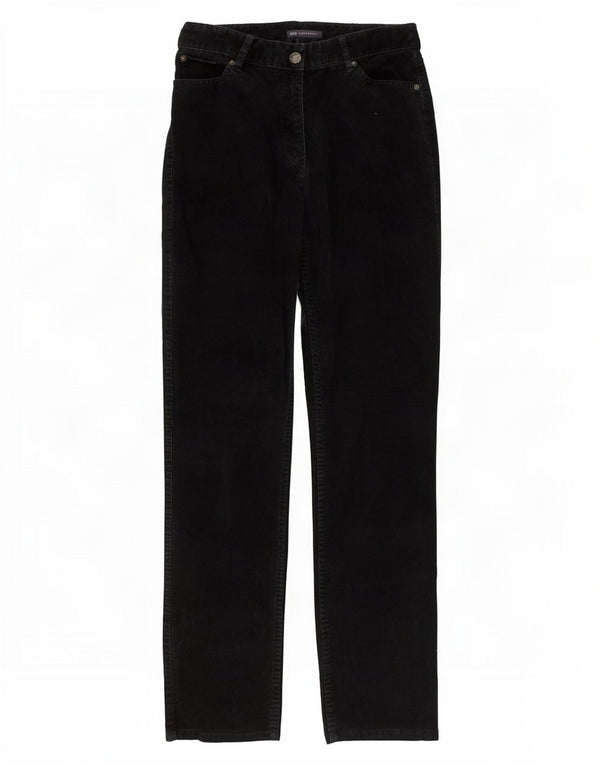 Marks & Spencer Damen Gerade Cordhose UK 8 Small W26 L29 Schwarz