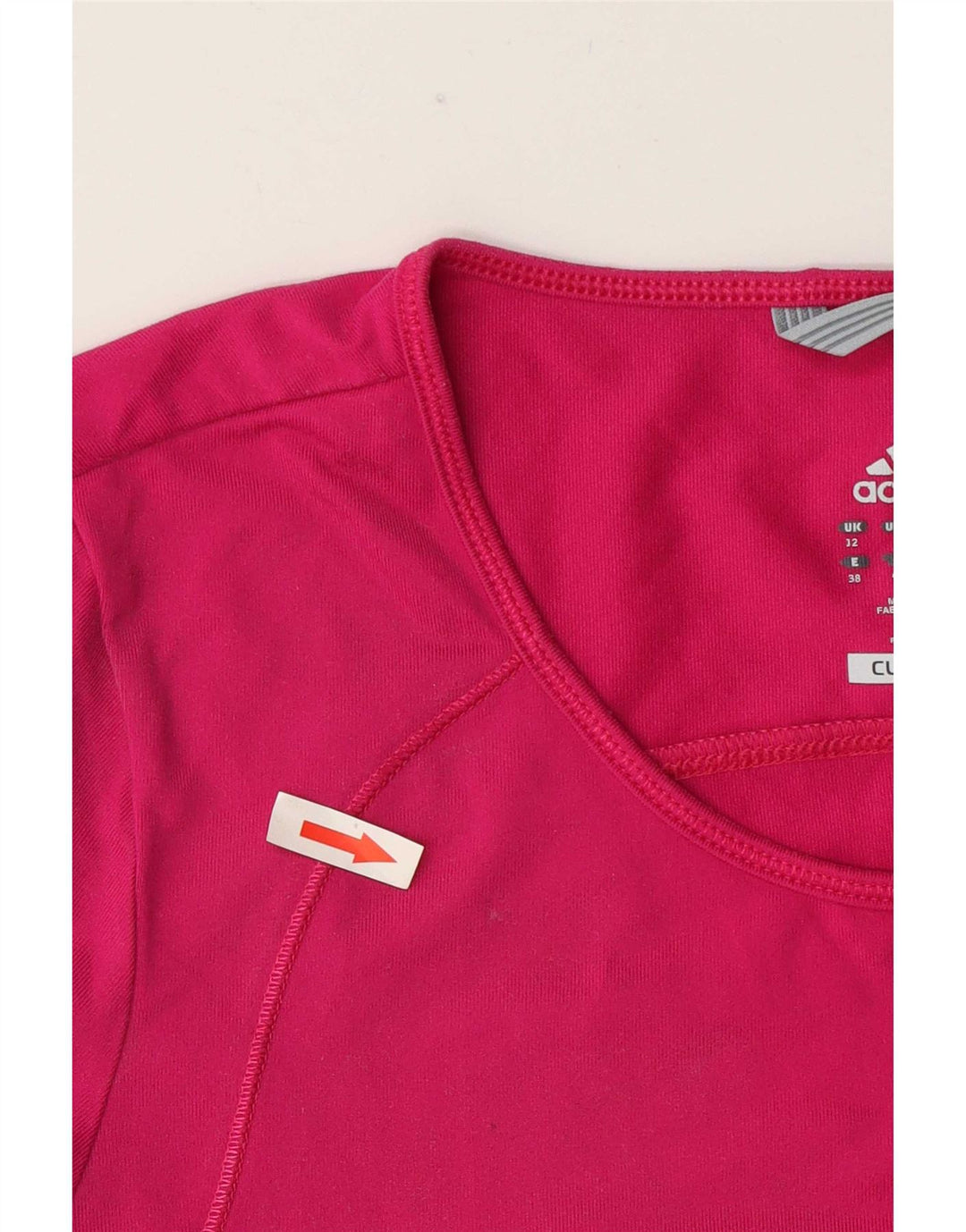 Adidas Damen Climalite T-Shirt Top UK 12 Mittelrosa