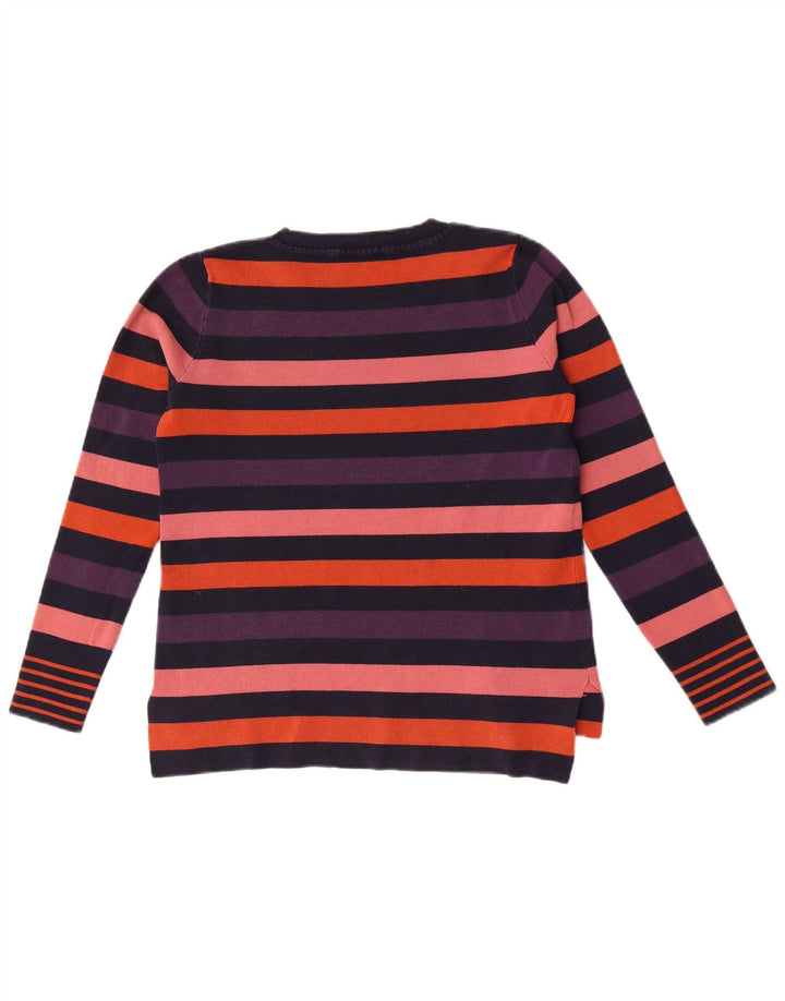 Oasis Damen-Pullover mit Rundhalsausschnitt, Gr. 10, klein, mehrfarbig, gestreift