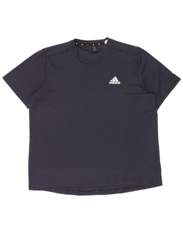 Adidas Herren Aeroready T-Shirt Top XL Marineblau Polyester