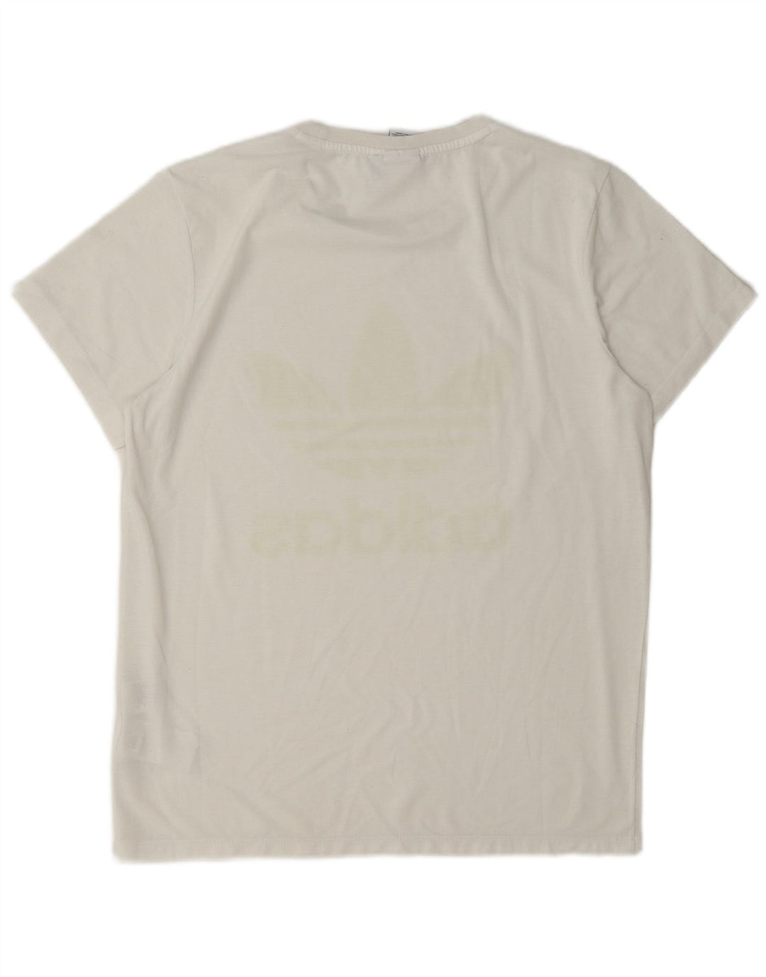 Adidas Damen Übergroßes Grafik-T-Shirt-Oberteil UK 8 Small Weiß