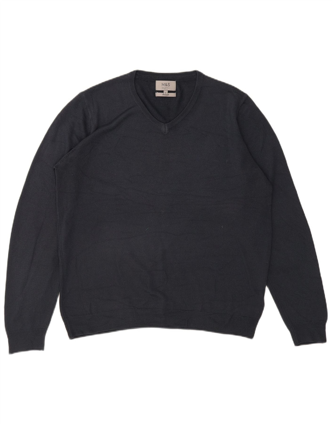 MARKS & SPENCER Herren-Pullover mit V-Ausschnitt, groß, Marineblau, Acryl