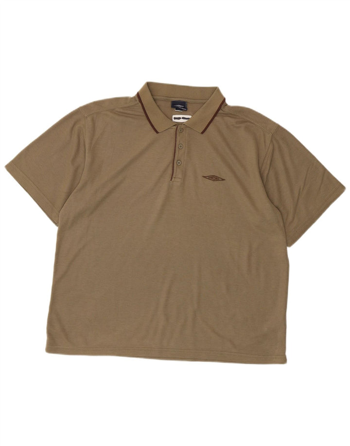 UMBRO Herren-Poloshirt, groß, Khaki, Polyester