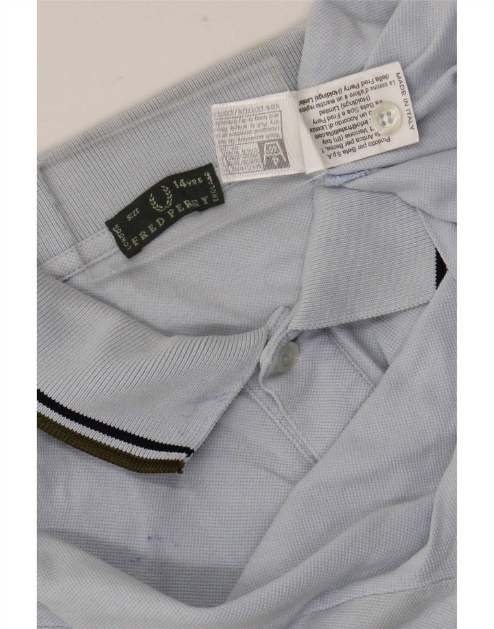 Fred Perry Jungen-Poloshirt, 13–14 Jahre, blaue Baumwolle