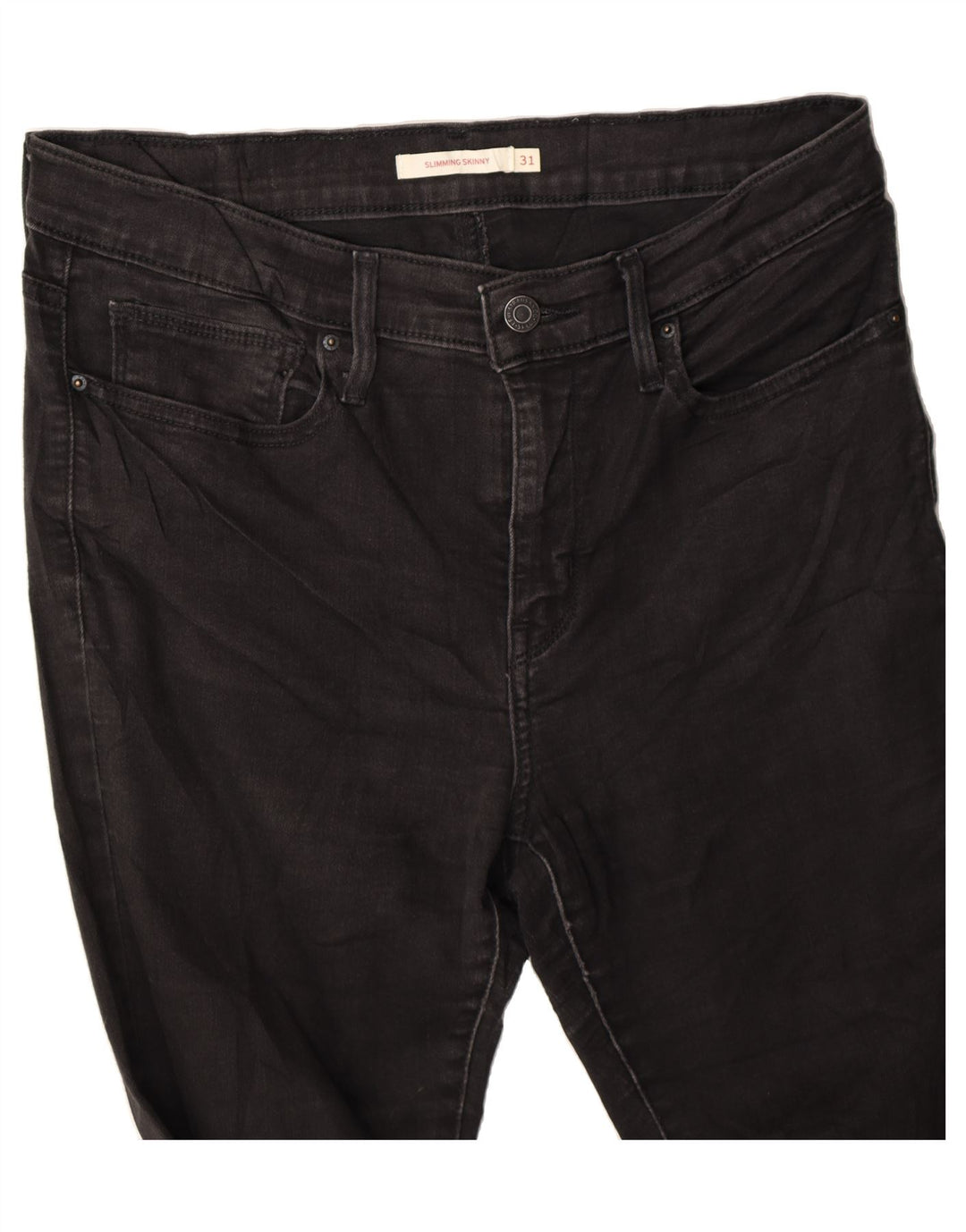 LEVI'S Womens Slimming Skinny Jeans W31 L30  Black Vintage Levi's and Second-Hand Levi's from Messina Hembry 