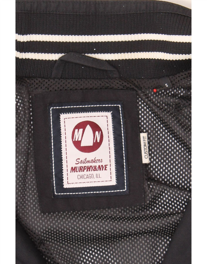 MURPHY & NYE Mens Chicago Ill Custom Fit Bomber Jacket UK 36 Small Black Vintage Murphy & Nye and Second-Hand Murphy & Nye from Messina Hembry 