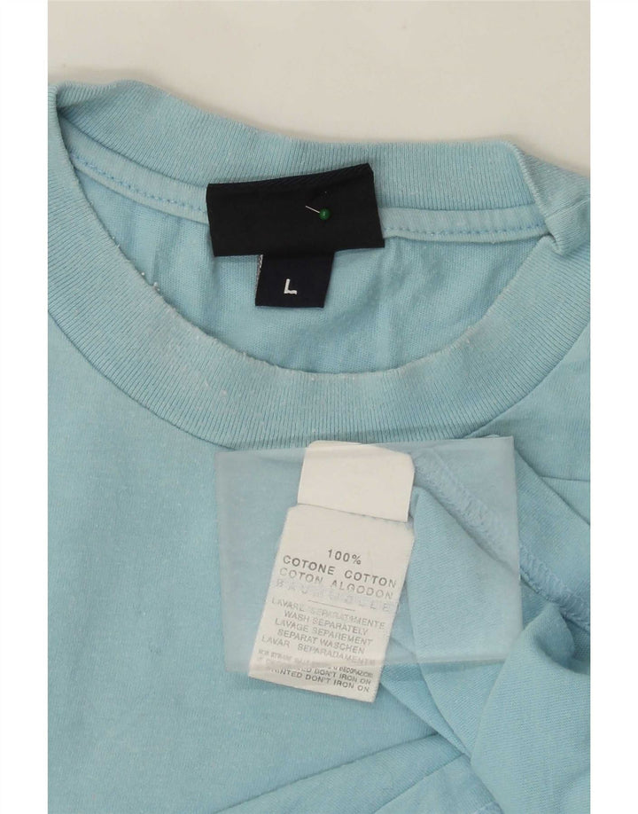 Murphy & Nye Herren-T-Shirt mit Grafik, Größe L, aus blauer Baumwolle