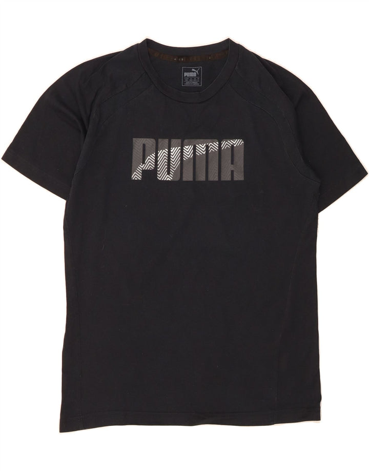 PUMA Mens Graphic T-Shirt Top Medium Navy Blue Cotton Vintage Puma and Second-Hand Puma from Messina Hembry 