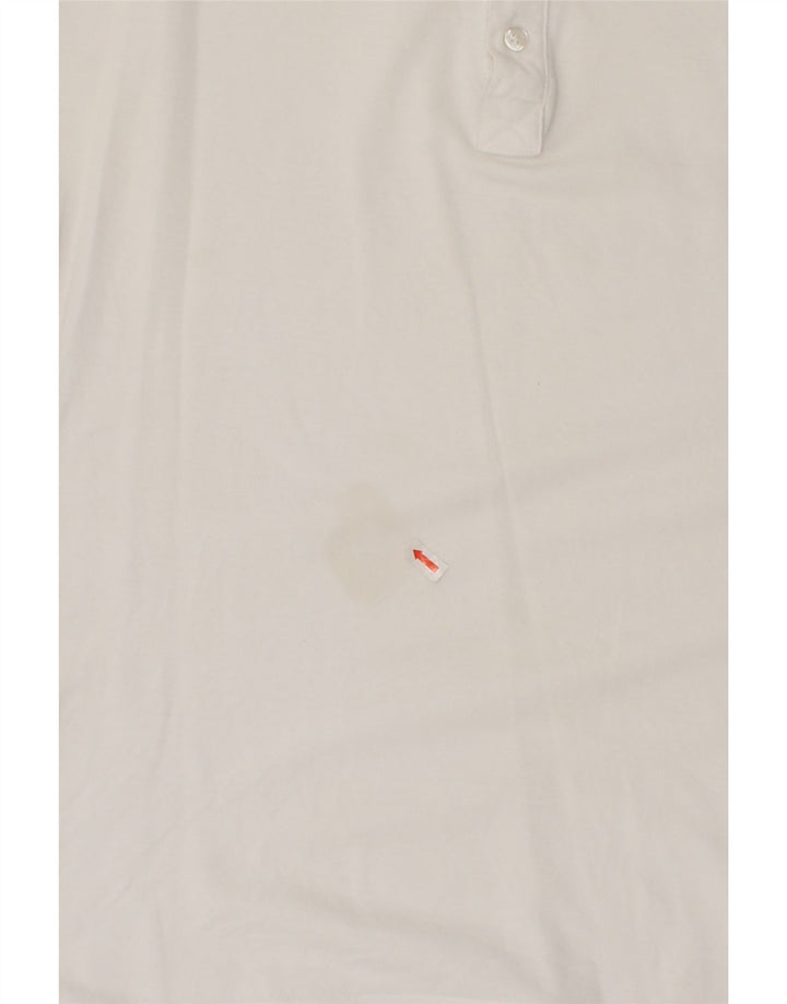 TRUSSARDI Mens Polo Shirt 2XL White Vintage Trussardi and Second-Hand Trussardi from Messina Hembry 