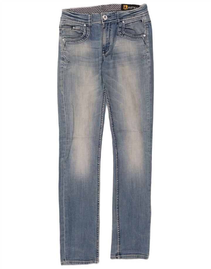 A-Style Damen Slim Jeans IT 46 Large W33 L36 Blaue Baumwolle