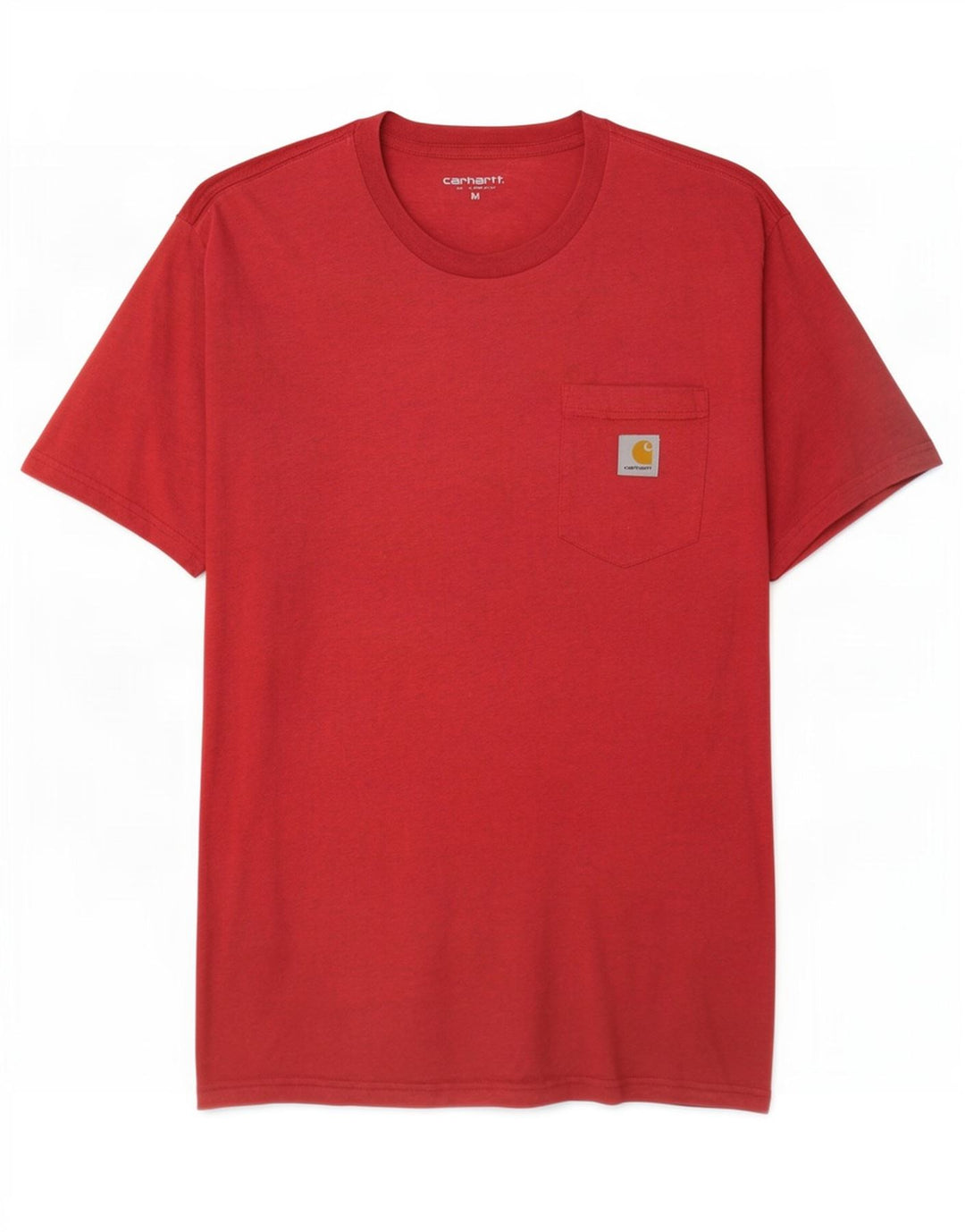 Carhartt Herren T-Shirt-Oberteil aus mittelrot gefleckter Baumwolle