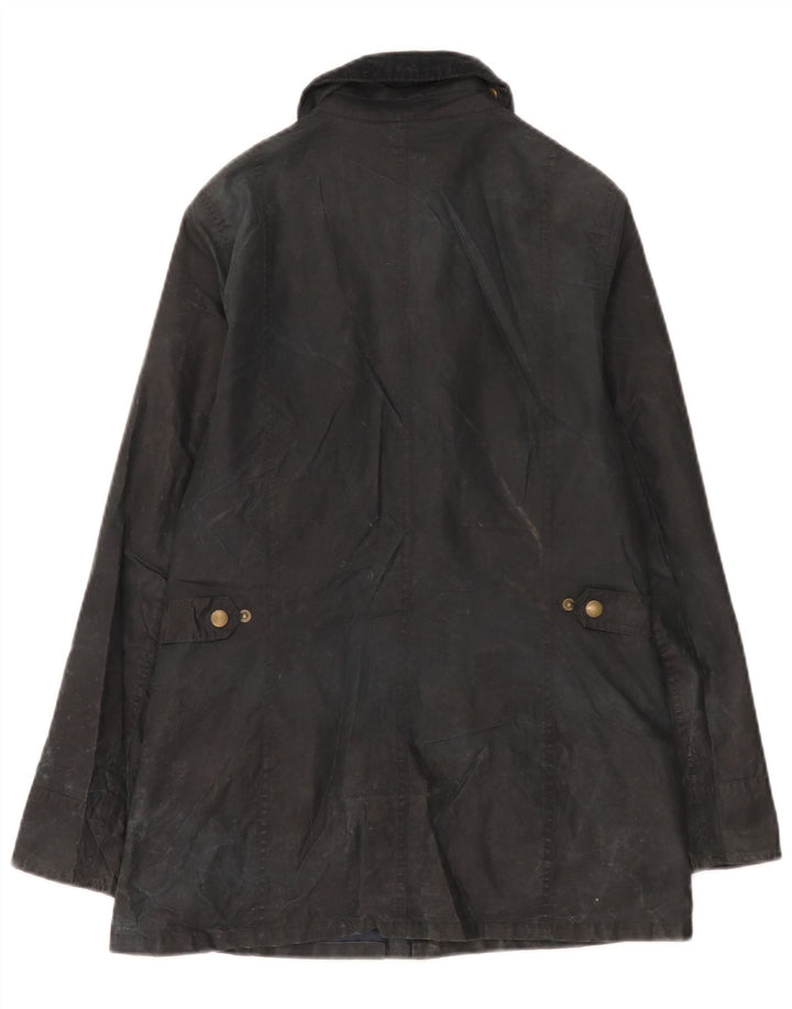 Barbour Damenjacke aus gewachster Baumwolle, Gr. 10, Schwarz