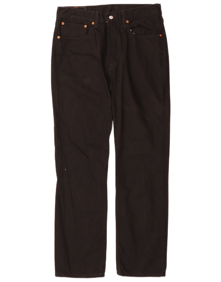 Levi's Herren 516 Slim Straight Jeans W34 L32 Schwarze Baumwolle