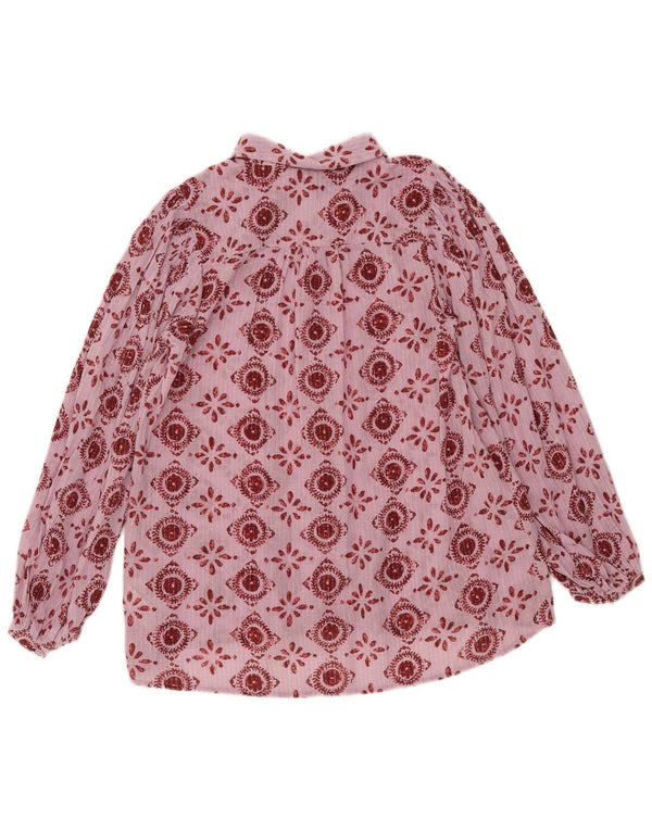 Durchsichtige Damen-Hemdbluse von Fat Face, Gr. 10, Größe S, rosa, geblümt, Baumwolle