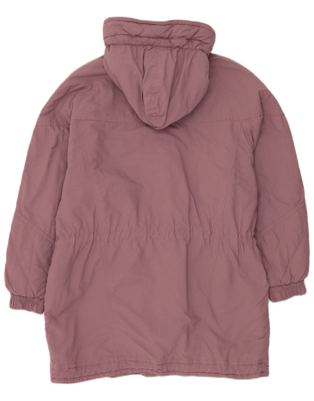 VINTAGE Damen-Windbreaker-Mantel mit Kapuze, EU 42, groß, lila, Polyester