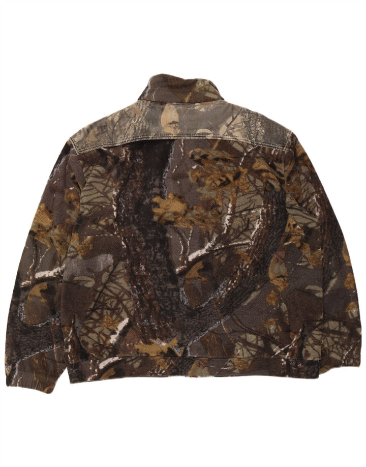 Univers Herren-Fleecejacke UK 42 XL Mehrfarbiges Camouflage-Polyester