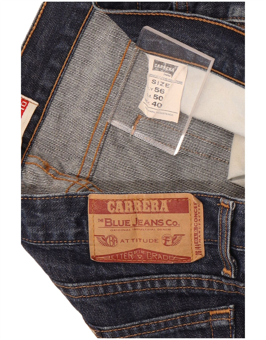 Carrera Herren 710 Straight Jeans W40 L32 Marineblau Baumwolle