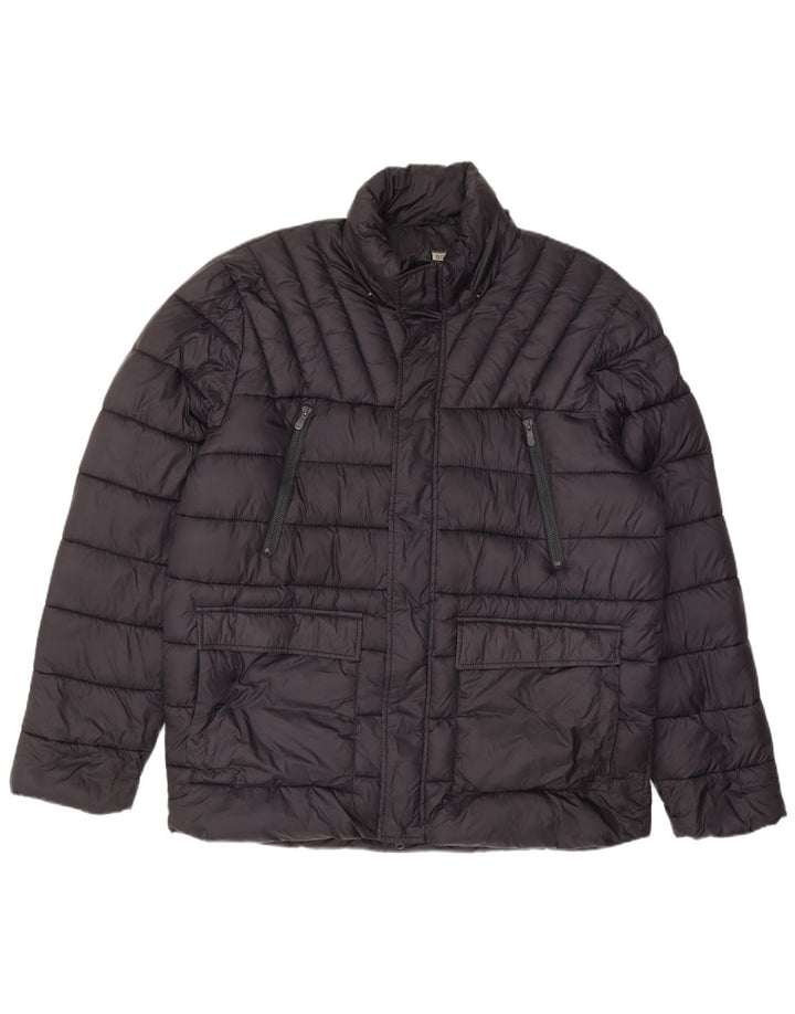 BRUGI Mens Padded Jacket IT 54 2XL Navy Blue
