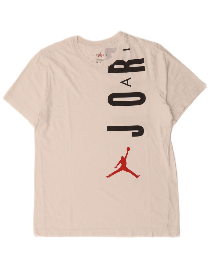 Jordan Herren-T-Shirt mit Standard-Passform, mittelweiß, Baumwolle
