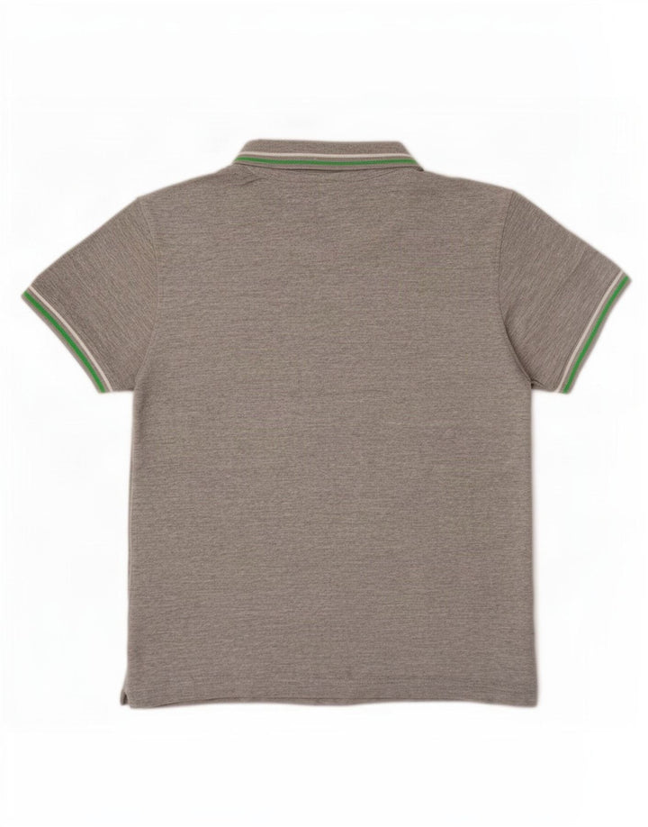 Lotto Herren-Poloshirt aus mittelgrau gesprenkelter Baumwolle