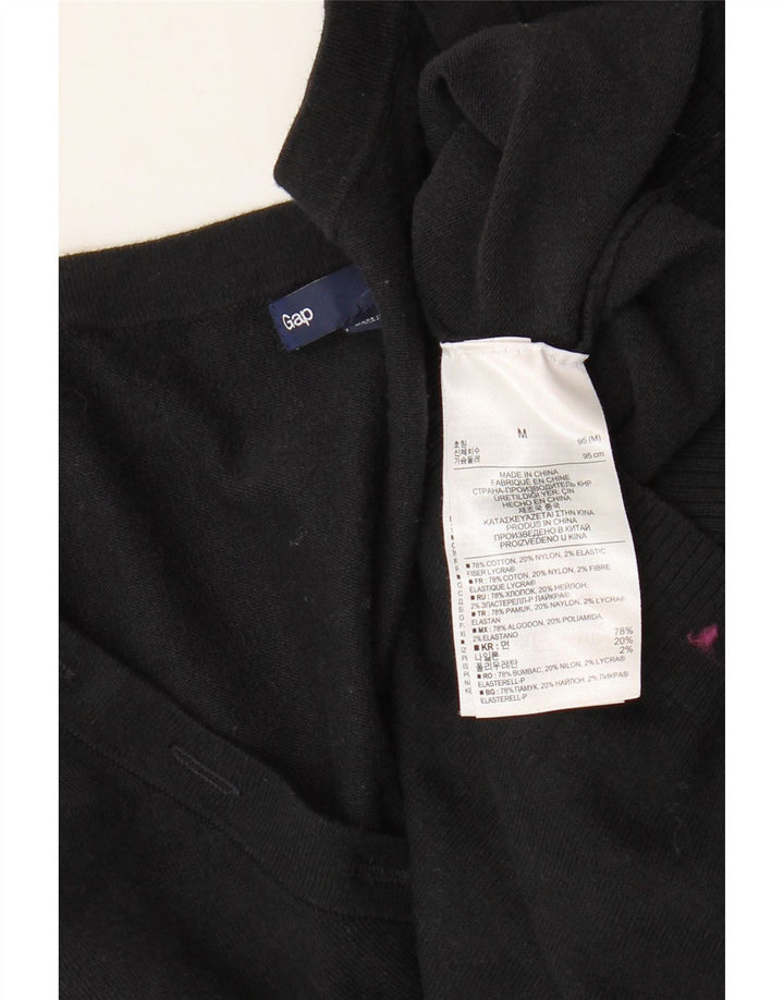 Gap Damen-Pullover mit Knopfkragen, Gr. 14, mittelschwarz, Baumwolle