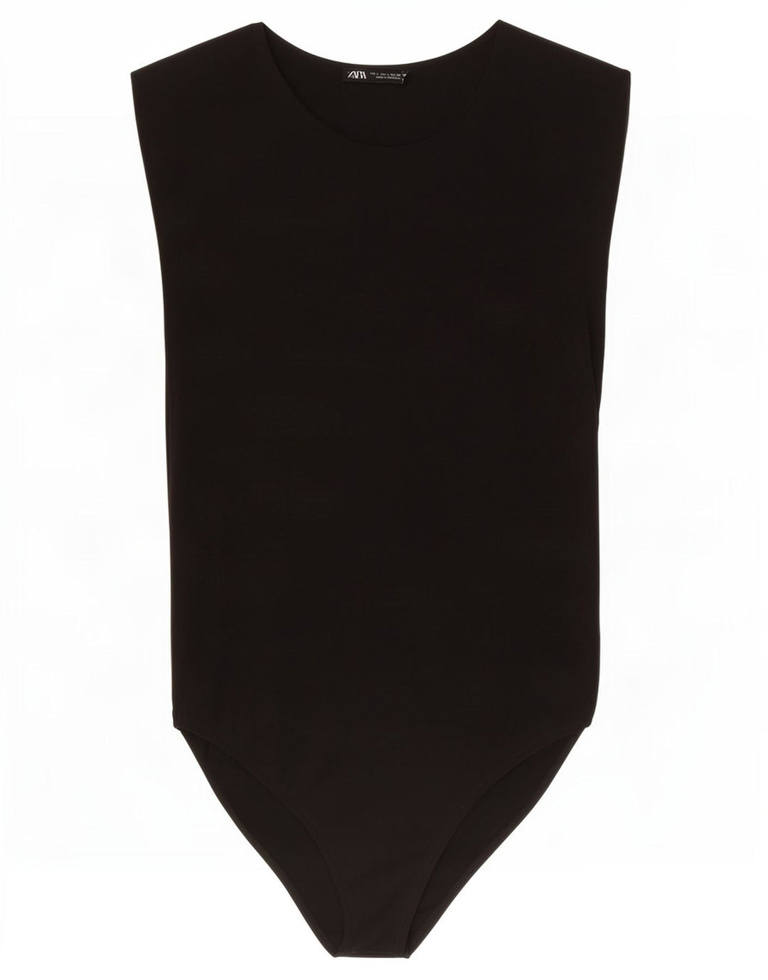 Ärmelloser Damen-Body von Zara, Gr. 44, Größe L, Schwarz, Polyamid